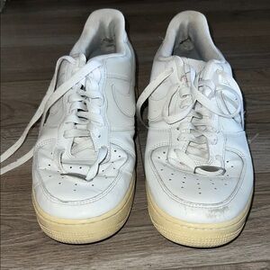 White Sneakers with Yellowed Soles